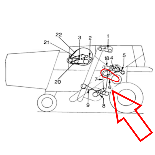 New Holland T5050,TC5040,TC5060 Dreschband 80336784 80355797