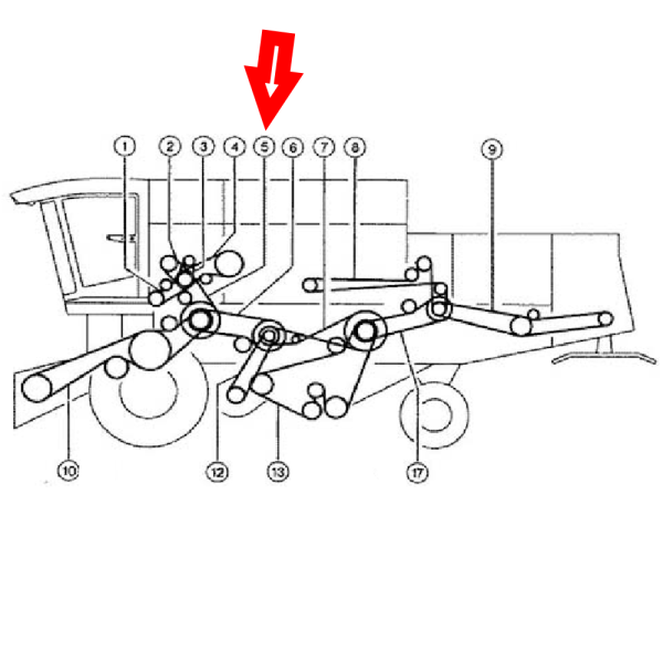 671012 AP1003631 245.017.3 1141912 1424227 Pas napędu młocarni Claas Dominator 56 66 76 86 88 96 98