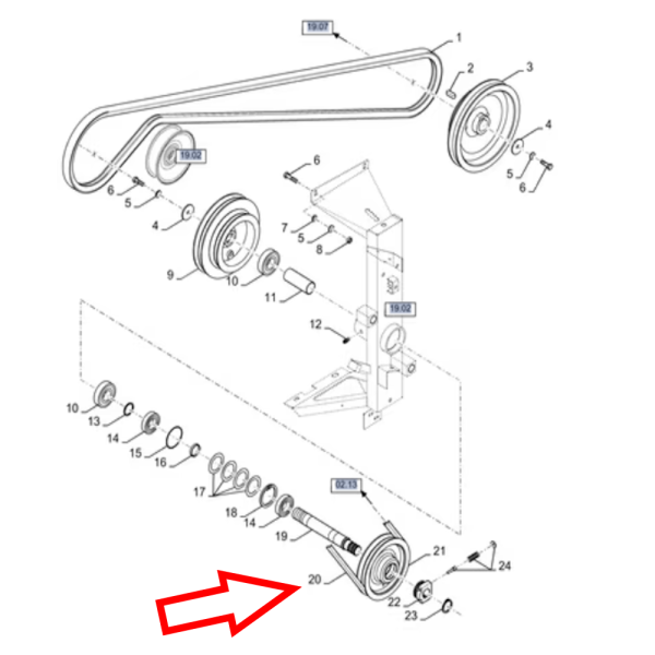PAS3012- 1423286 Keilriemen 2HB3240 Gates