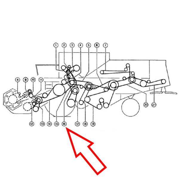 Pas jazdy górny Claas Dominator 76 78 86 96 New Holland CR 9060 9080 960 980 603427 80393326 393326