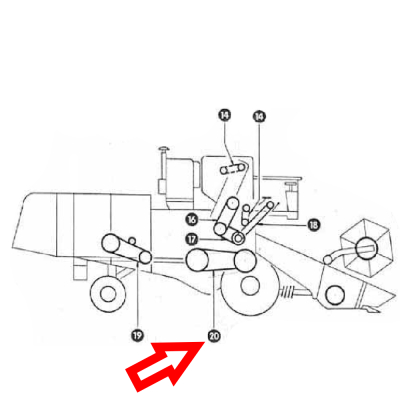 PAS-AP1000980opt Pas jezdny dolny Claas Matador 630156 1478450