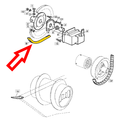Pas napędu motowideł john deere heder 810,812,814,816,818,820