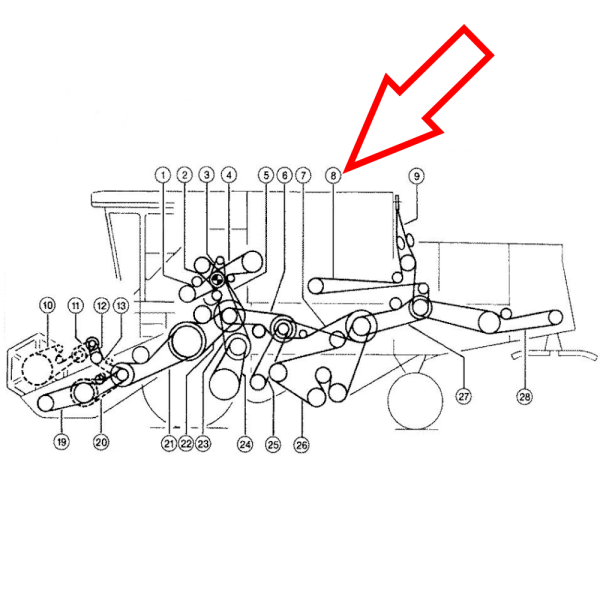 Strohschüttler-Antriebsriemen Claas Dominator 629732, 161821C1