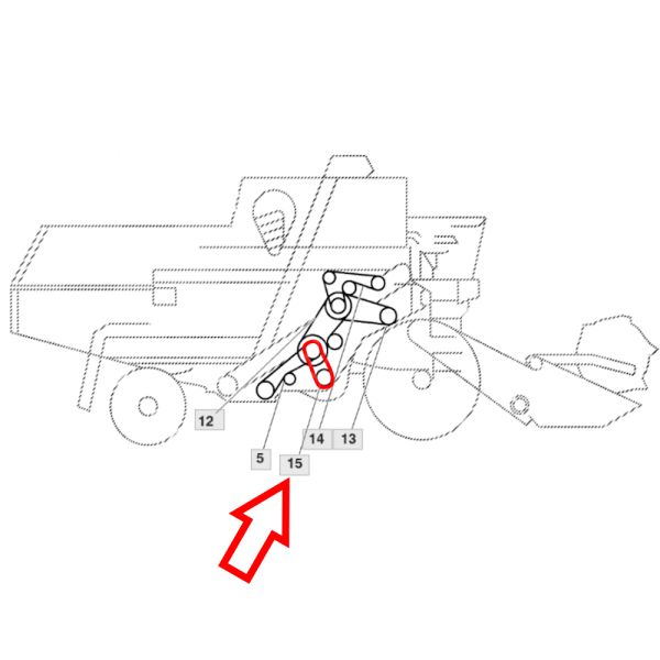 John Deere 1166,1169,1174,1177,1188 Lüfterantriebsriemen z46365