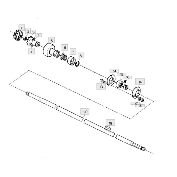JD-DQ00651 Łożysko napędu sieczkarni 40 x 80 x 56,5mm