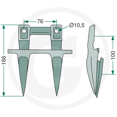 306023600 06236756 6236756 B123957 Bagnet podwójny Deutz Fahr M1000 M1102 M1200 M1202 M1300 M1302 M1600 11113060236