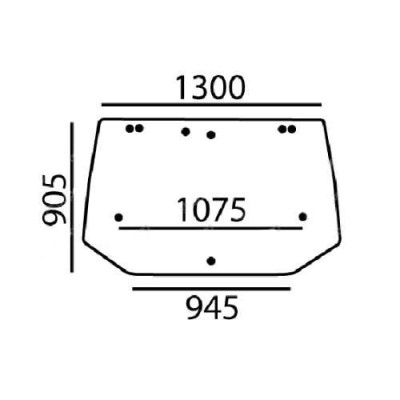 Szyba tylna zielona 82005316 82014988 5178304