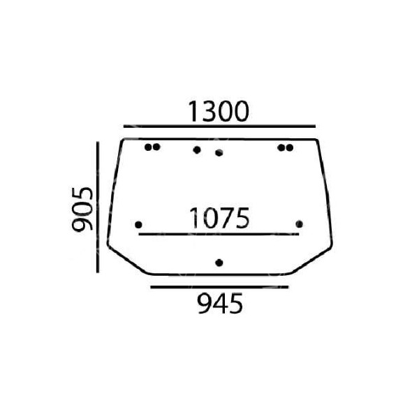 Szyba tylna zielona 82005316 82014988 5178304