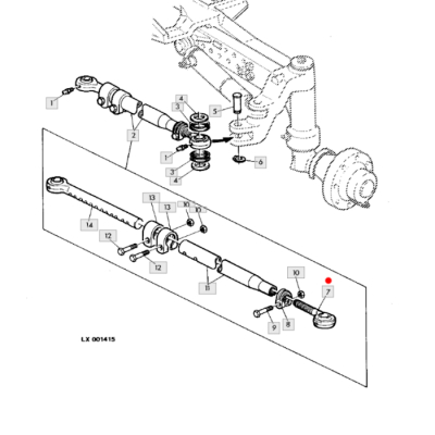 Końcówka drążka kierowniczego głowka John Deere 6100 6200 6300 6400 6500 6610 6320