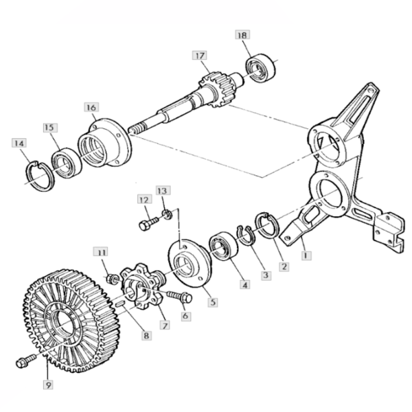 copy of JD05-Z12580 Wał napędu wytrząsaczy Z14