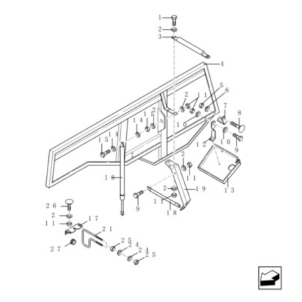 copy of JD-AZ52344, AZ101724, AZ47225 Klappe, Tankgasaktuator