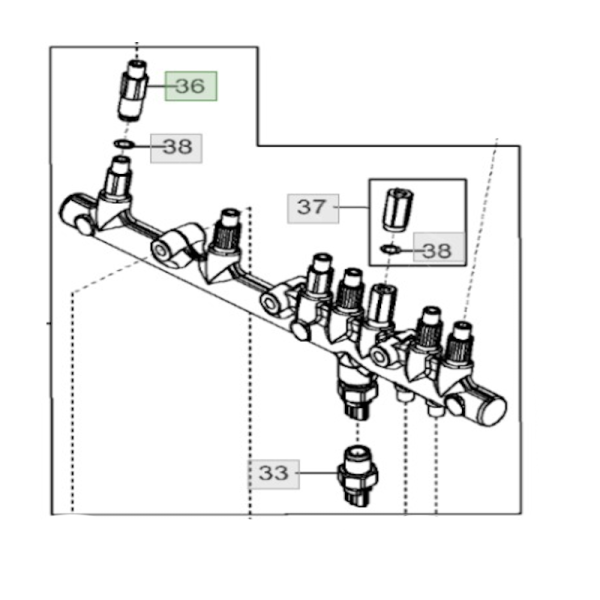 RE516335 Common Rail Kraftstoffverteilerrohr-Druckventil John Deere