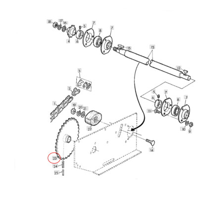 AZ10494 Koło zębate John Deere 945 940 950 970 955 952 960