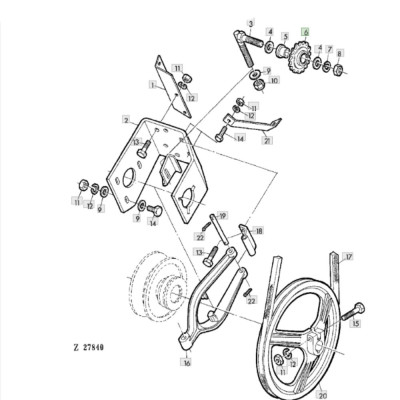 JE03-AZ10272 Kettenrad Z15