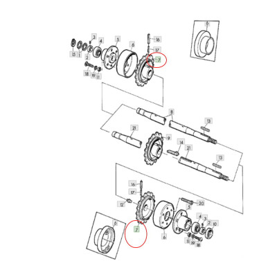 Zębatka przenośnika pochyłego Z11544 John Deere 950 960 970 968 965 975 985 1055 1068 1075 1085 1144