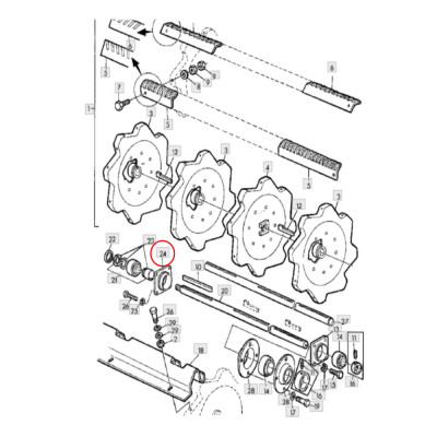 Z10380 Obudowa łożyska młocarni John Deere 925, 935, 945, 930, 950, 940, 960, 970