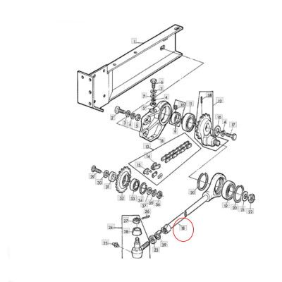 AZ19387 Ramię targańca John Deere 945 940 942 970 968 975 985 AZ32107