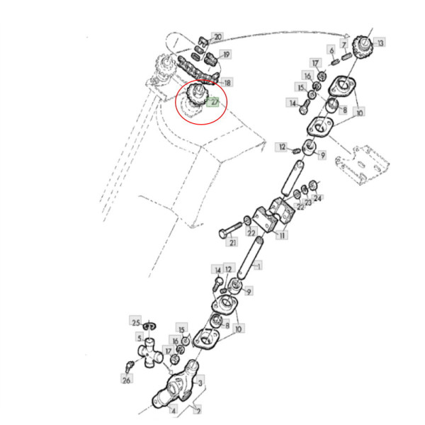 JI08-Z11151 Z-16 Austragskettenrad