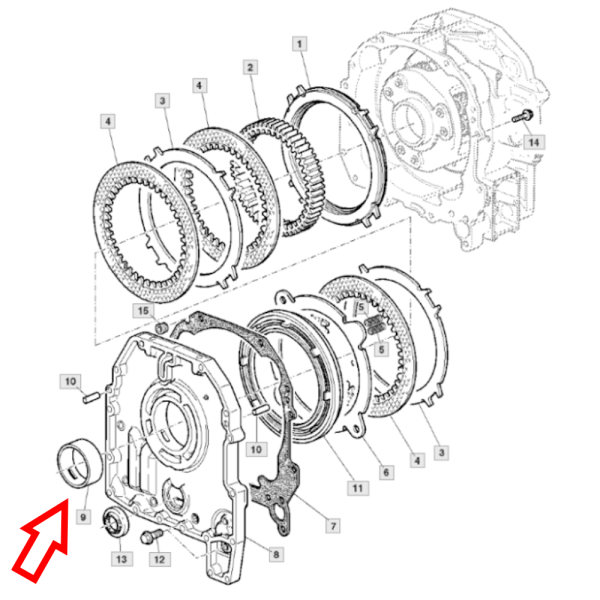 R124438 Tuleja tulejka John Deere 7230 6105 6130 6195 6100 6330 6220 6520 6610 6210 6410 6610 6910 6200 6506 6100 5820 5620 R SE
