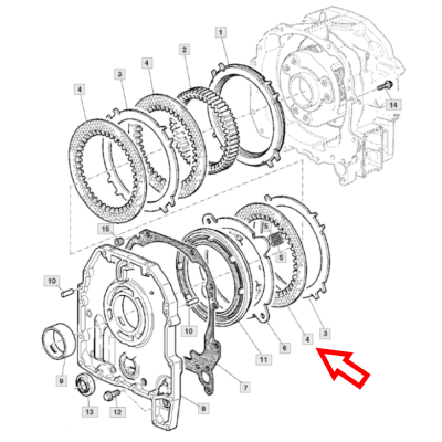 SKR2703org Hinterachsantriebsscheibe PowerQuad-Getriebe RE321696 RE48092