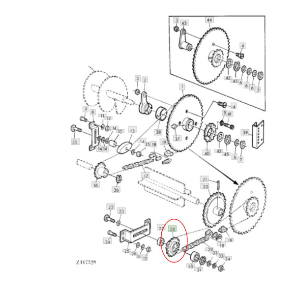 JH08-Z10398 Zębatka Z-18