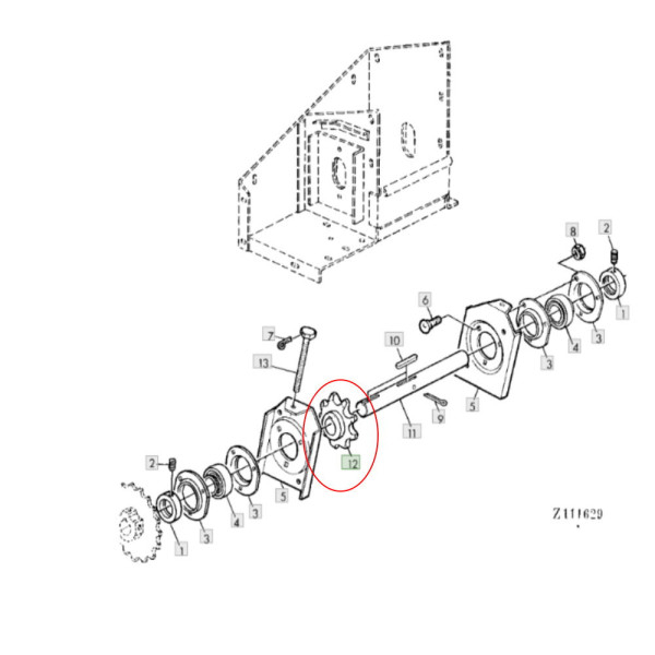 JE03-Z11212 Kettenrad Z-8 fi25