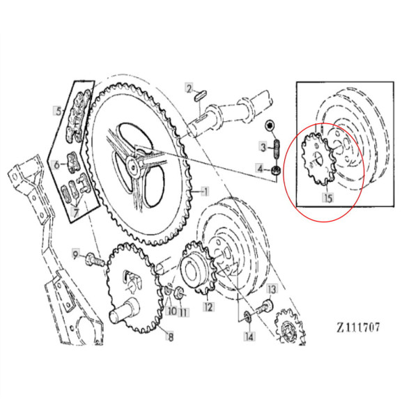 JS99-Z38056 Spanngetriebe Z-14