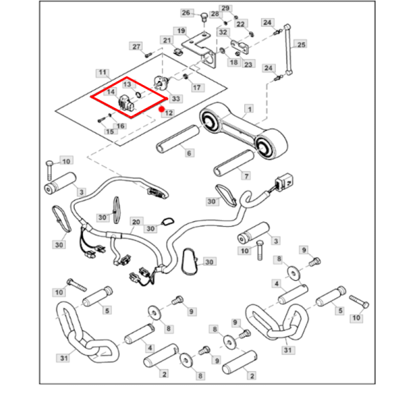 TLS Achsaufhängungspositionssensor John Deere AL113868, AL113843