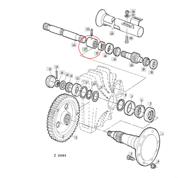 JN07-Z31218 Z-23 Achswellenverbinder