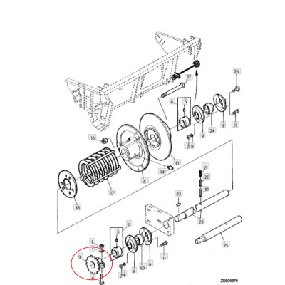 Z10661 Zębatka Z-14 koło zębate hederu John Deere 1032 1042 1052 1065 1068 940 942 970 818 816 820