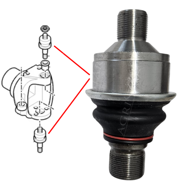 Sworzeń zwrotnicy przegub Steyr:
6170 CVT, 6175 CVT, 6190 CVT, 6195 CVT, CVT 170 Claas/Renault: Ares Arion Landini