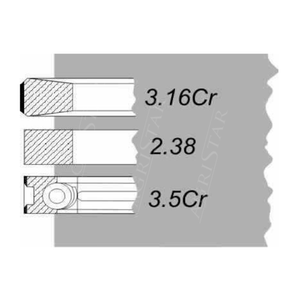 SCY4003ks Kolbenringe 106,5 mm -3 x 2,38 x 3,46 mm John Deere