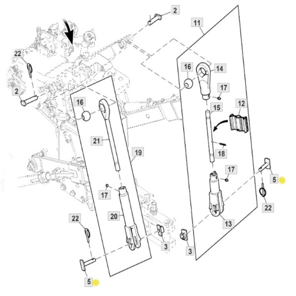 Sworzeń wieszaka ramion 20x93mm R105229 8719593776477 R120540