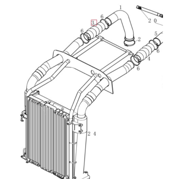 SUC3016 Turbolader-Luftschlauch 57 60