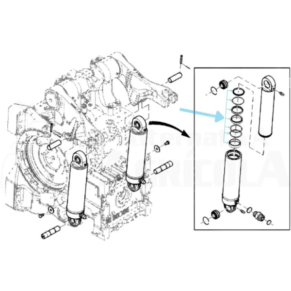 John Deere Armheber-Dichtungssatz Ø 85 mm AL208001 AL80711