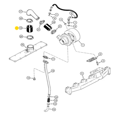 Wąż Przewód powietrza chłodnicy itercooler turbo Case MAGNUM 7000 Maxxum 5000 MX100-270 Axial-Flow  87439339 J916529 J916165