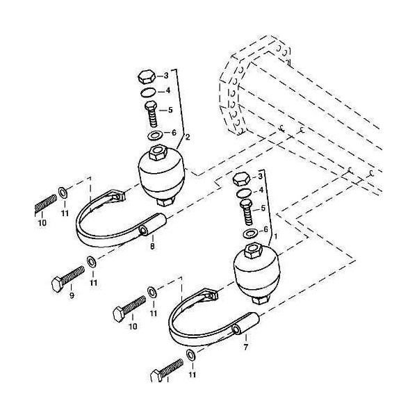 Akumulator hydrauliczny John Deere 7610 7710 7810,  AL180758