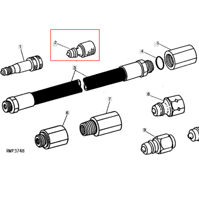 HYD7155 Redukcja szybkozłącza John Deere