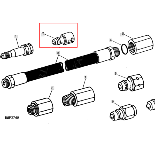 HYD5155 John Deere Schnellwechsler-Reduktion
