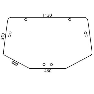 AKK2604 Szyba tylna John Deere serii 6000