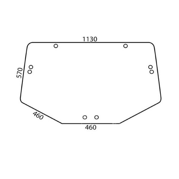 AKK2604 Szyba tylna John Deere serii 6000