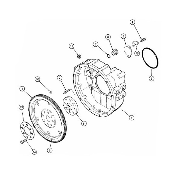 Koło zamachowe wieniec Case 580K 580SK 580L 580LE 580SLE 580M 580SM 590SLE 590LSP 590LSP 590SM 3907630 3922595 3934937