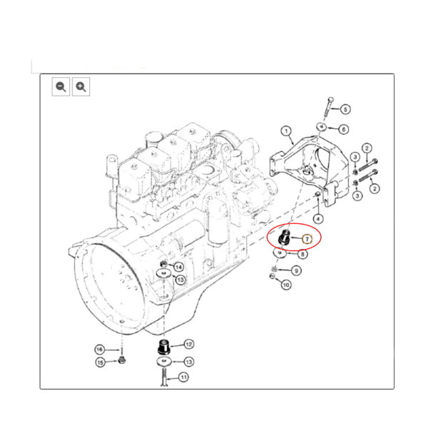 Poduszka zawieszenia silnika przód przednia odbojnik A16404 D60627