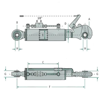 Zentrale obere Hydraulikverbindung KAT3 CBM 20010649G 3PHGCA7VS