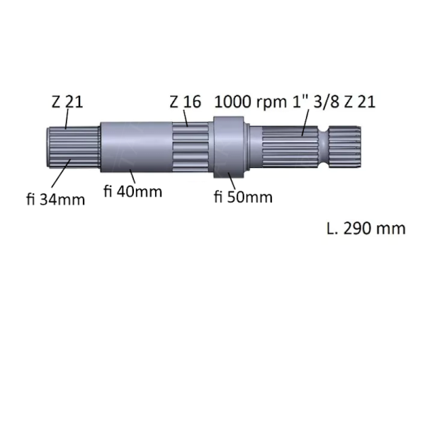 Końcówka wałka WOM John Deere R38224 T28672 R80744 R94130
