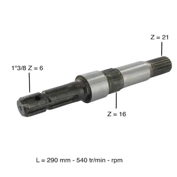 R38224, R94130 Końcówka wałka WOM 540rph