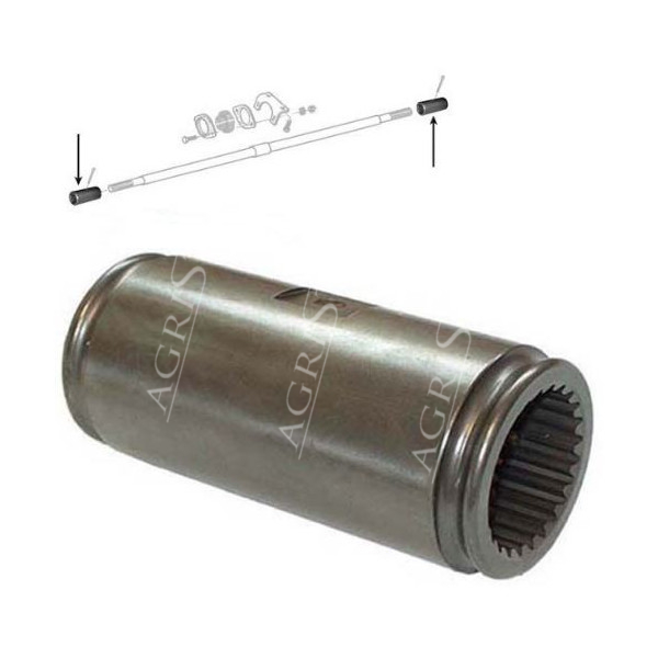 Łącznik wału przedniego napędu tuleja Massey Ferguson 3635 3645 6290 8110 8150 8160 8170 8180 8210 8240 8250 8260 3714416M2