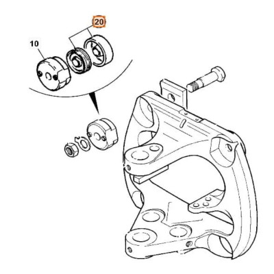 Dichtung für hydraulisches Schieberventil JCB 3CX 4CX 904/20336