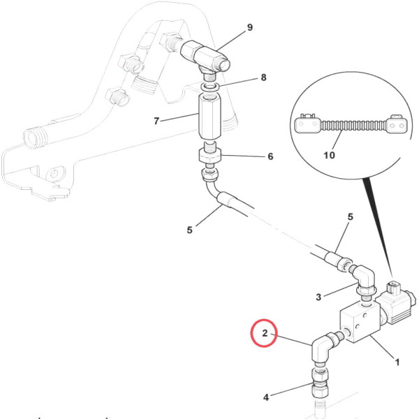 KOP7127 Kolanko obudowy hydroklapy JCB