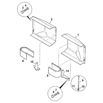 Osłona rozdzielacza na przesuw prawa JCB 3CX 4CX  332/E0830